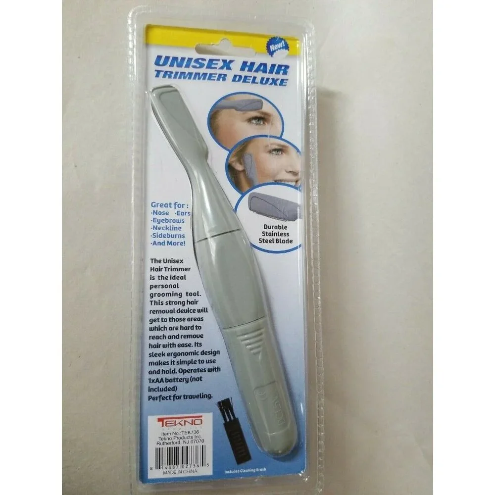 Compact Hair Trimmer Unisex Eyebrows Face Nose Ears Stainless Blade Travel NEW